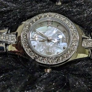 Women's silver studded watches